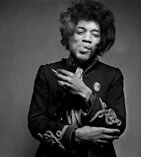 Gered Mankowitz Jimi Hendrix Smoking cigarette fashion