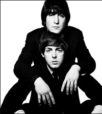 John Lennon &amp; Paul McCartney 1965 © David Bailey. 