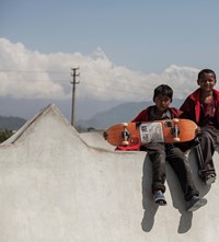 Nepal Himalayas Pokhara Skaterpark skaters