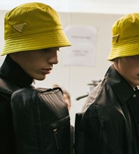 Prada A/W18 AW18 Fall 2018 men's fashion backstage
