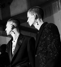 Backstage Alexander McQueen Men's Sarah Burton 2018 AW18