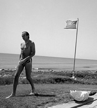 Montauk House with Flagpole and Jon Gould crop edi