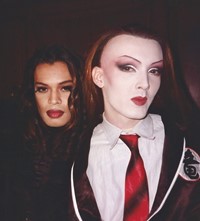Francine and Kabuki out on the town. 1993