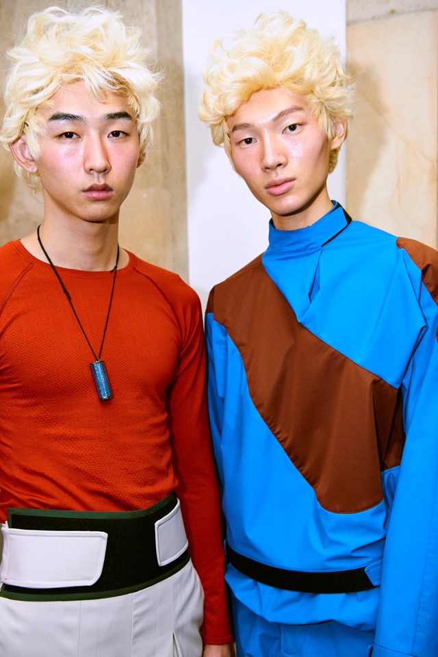 Kiko Kostadinov AW18 backstage london fashion week men's