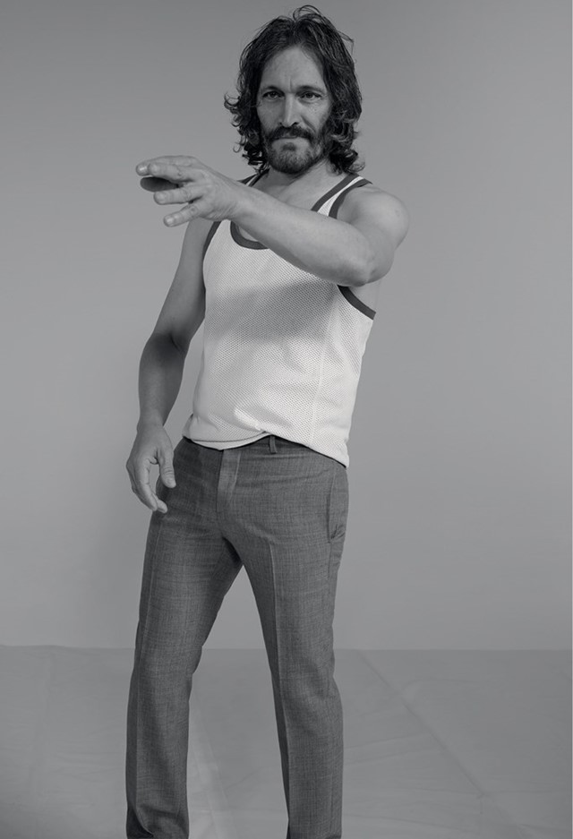 Vincent Gallo wears vest by Saint Laurent
