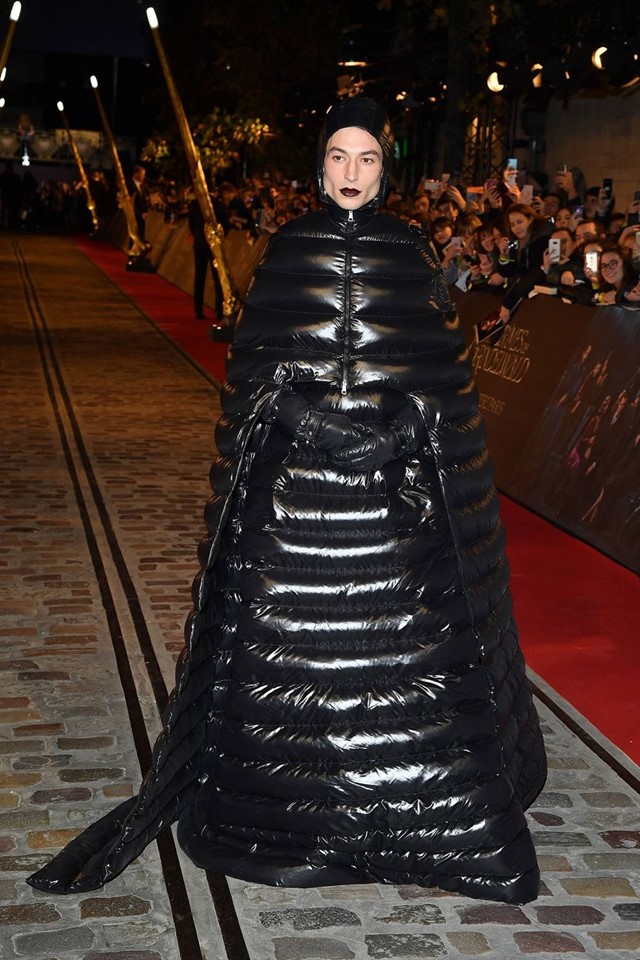 Ezra Miller wears Moncler x Pierpaolo Piccioli