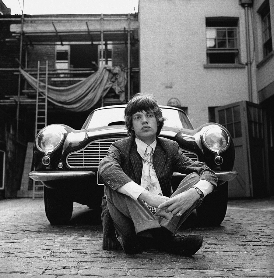 Gered Mankowitz MICK Jagger AND ASTON MARTIN fashion