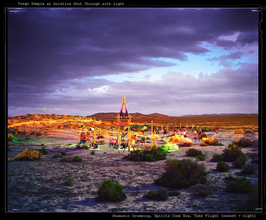 Trego Temple at Solstice Shot Through with Light; 