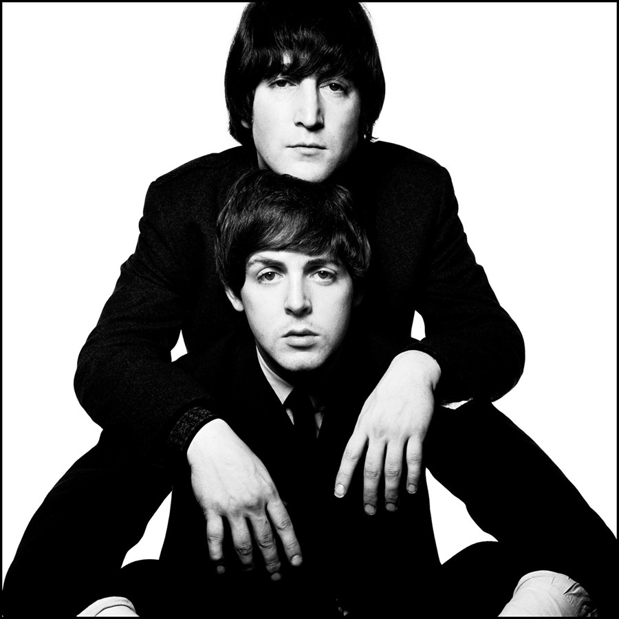 John Lennon &amp; Paul McCartney 1965 © David Bailey. 